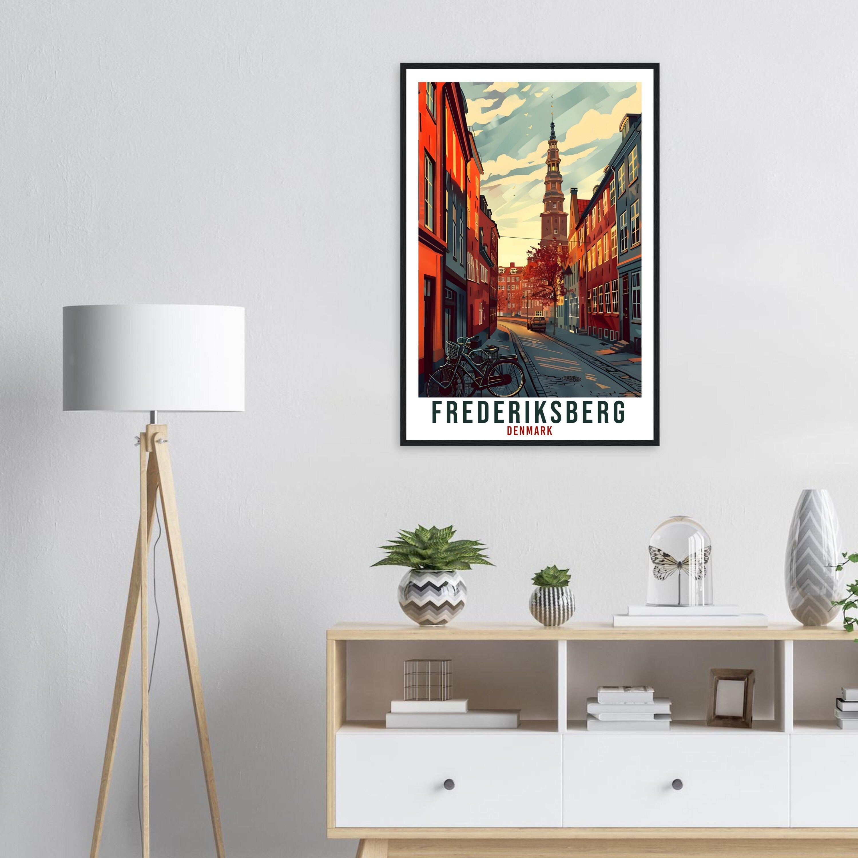 Frederiksberg Travel Print Denmark Wall Art Wall Hanging Décor Frederiksberg Gift Art Lovers Gift Denmark Artwork Gift Danish Travel Poster