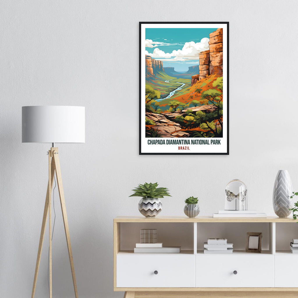 Chapada Diamantina Travel Print Wall Art Chapada Diamantina Brazil Wall Hanging Artwork Art Gifts Travel Poster Brazil Art Lovers Gift