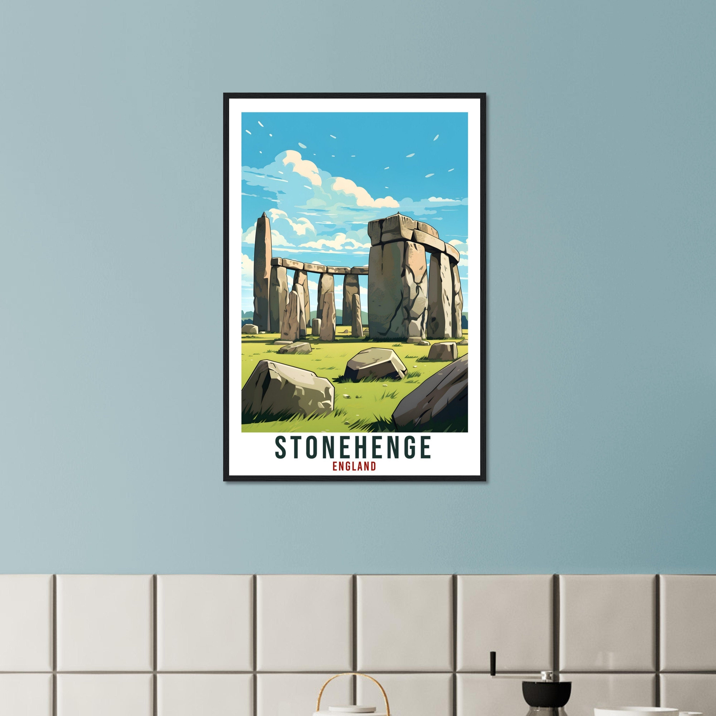 Stonehenge Travel Print English Wall Art Home Decor Wall Hanging Travel Art Gift Stonehenge Travel Poster England Landscape Artwork Gift