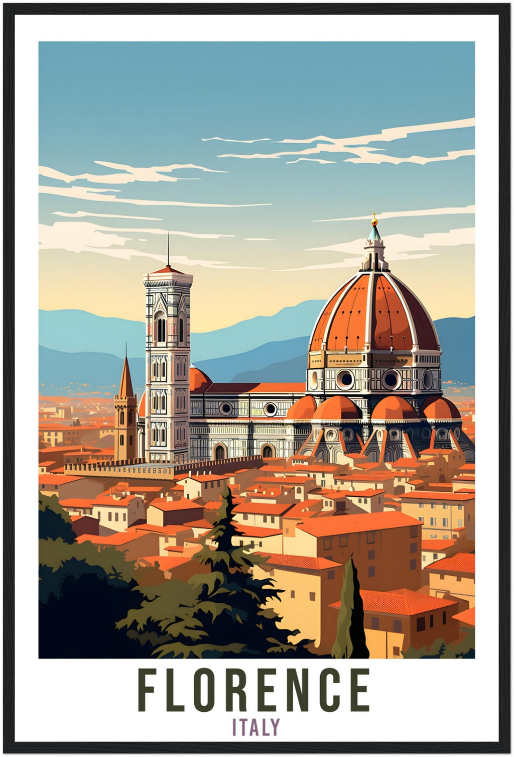 Florence Travel Print Wall Art Florence Wall Hanging Home Décor Florence Gift Art Lovers Italian Artwork Gift Print Florence Italy Print