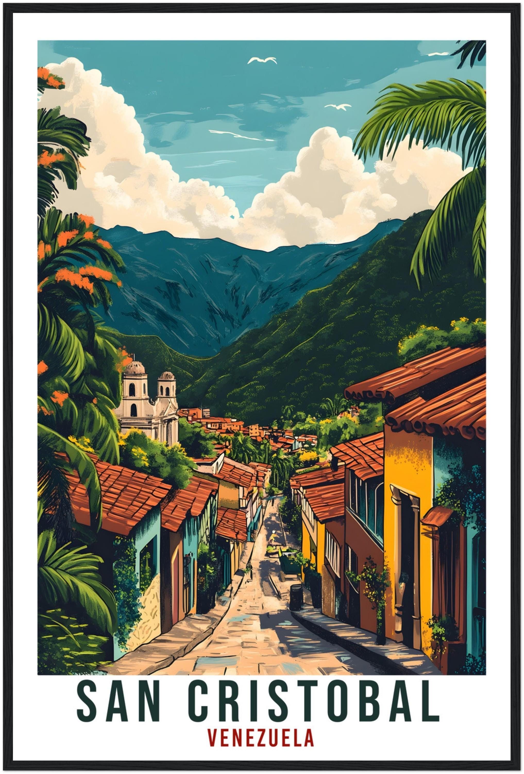 San Cristobal Travel Print Venezuela Home Decor San Cristobal Wall Art Wall Hanging Art Lover San Cristobal Venezuelan Artwork Travel Poster