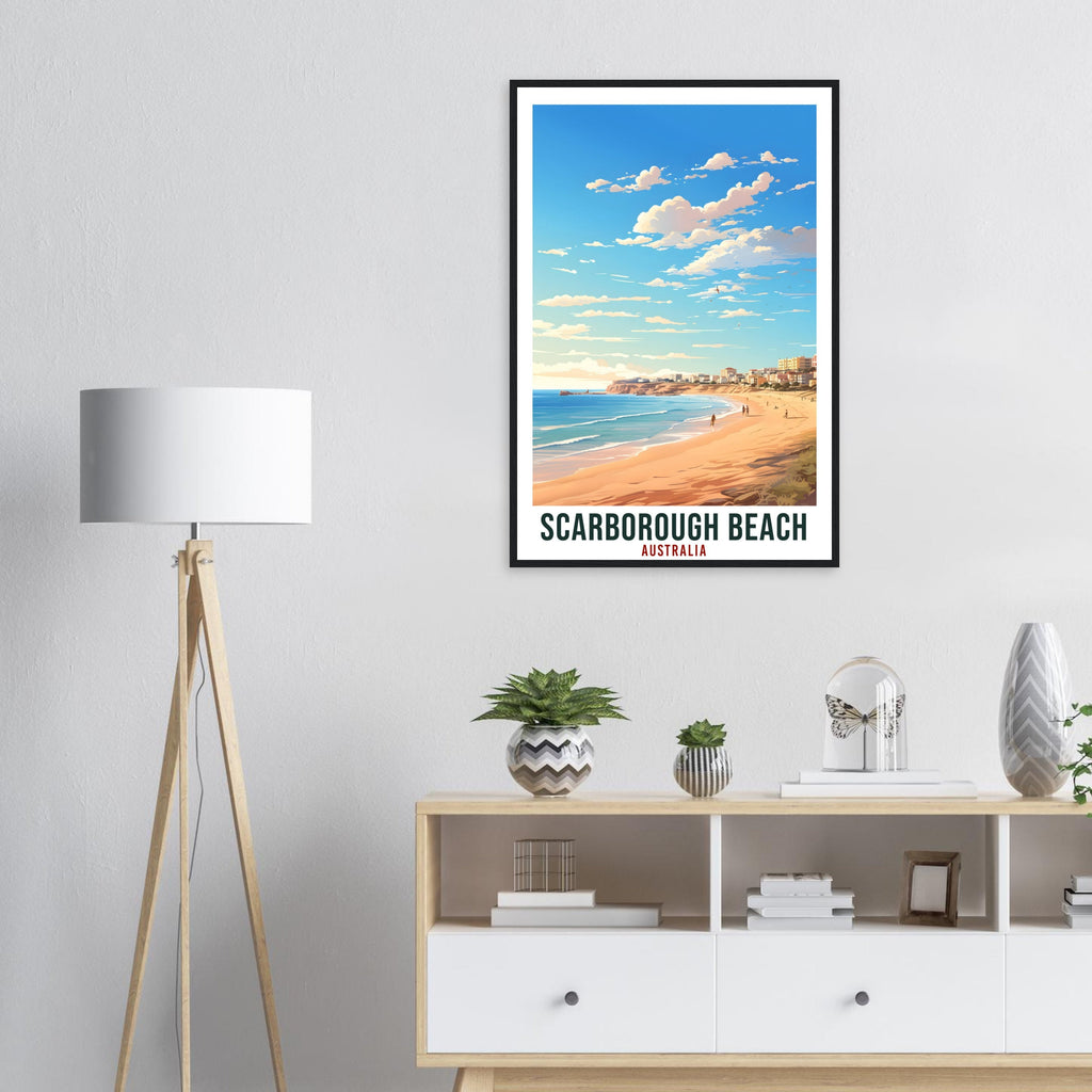 Scarborough Beach Travel Poster Wall Art Scarborough Australia Home Décor Artwork Art Gifts Travel Print Australian Beach Art Lovers Gift