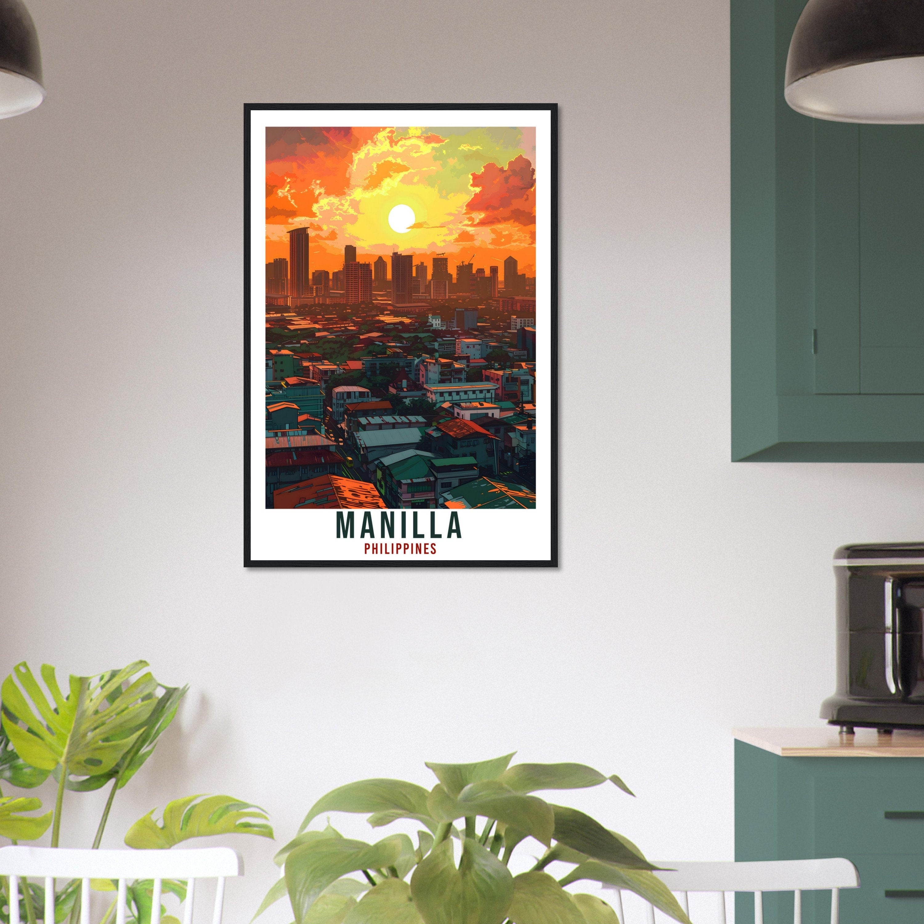 Manilla Philippines Travel Print Wall Art Wall Hanging Home Décor Manilla Gift Landmark Artwork Travel Art Philippines City Travel Poster