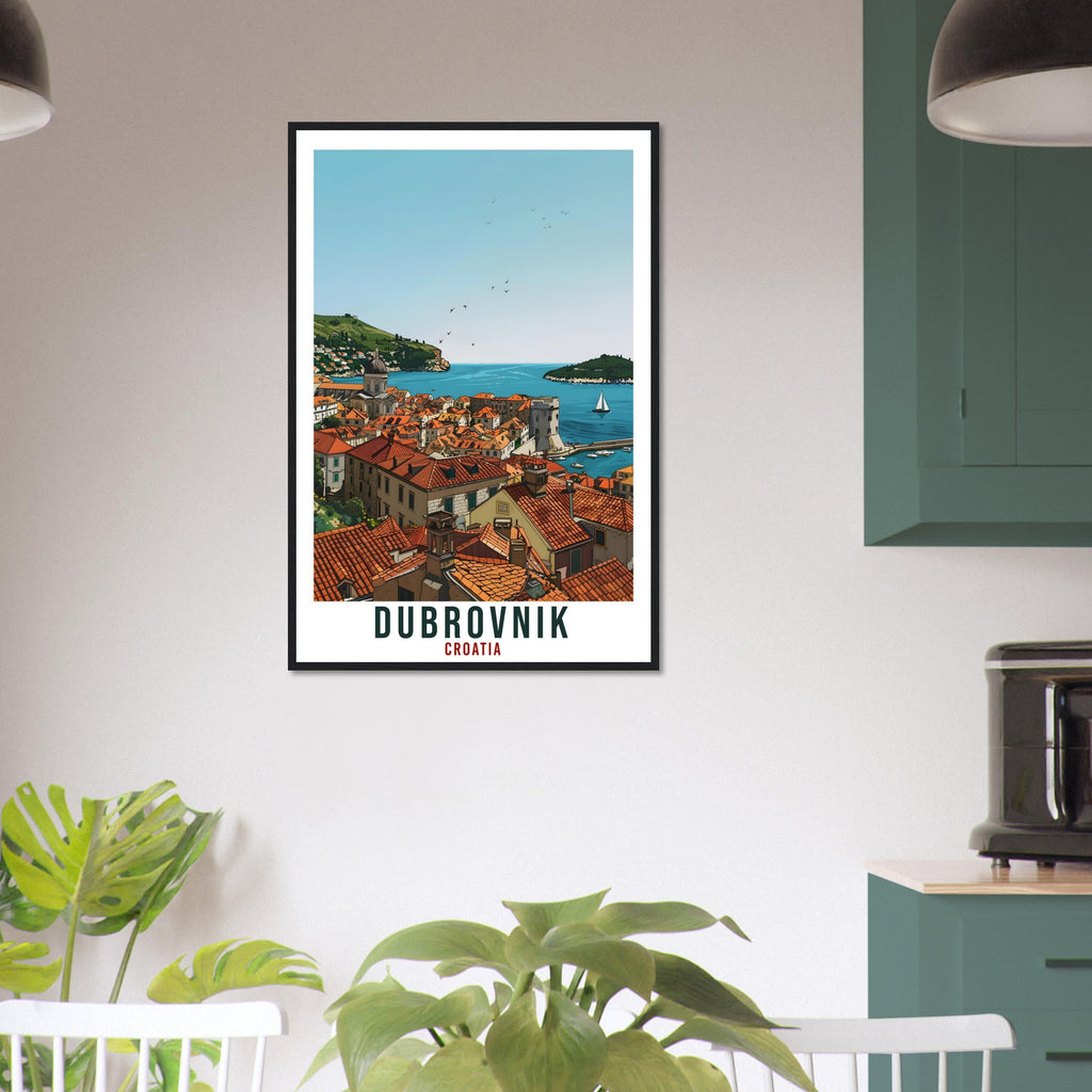 Dubrovnik Travel Print Croatia Wall Art Wall Hanging Home Décor Dubrovnik Gift Croatian Landmark Artwork Gift Croatia Holiday Travel Poster