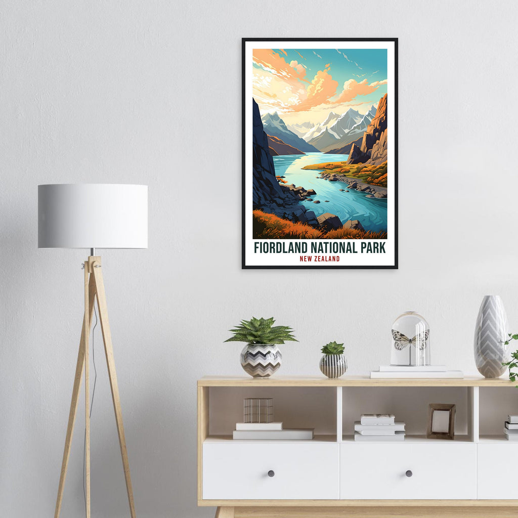 Fiordland National Park Travel Print Wall Art Fiordland New Zealand Decor Artwork Art Gifts Fiordlands Travel Poster New Zealand Art Lovers