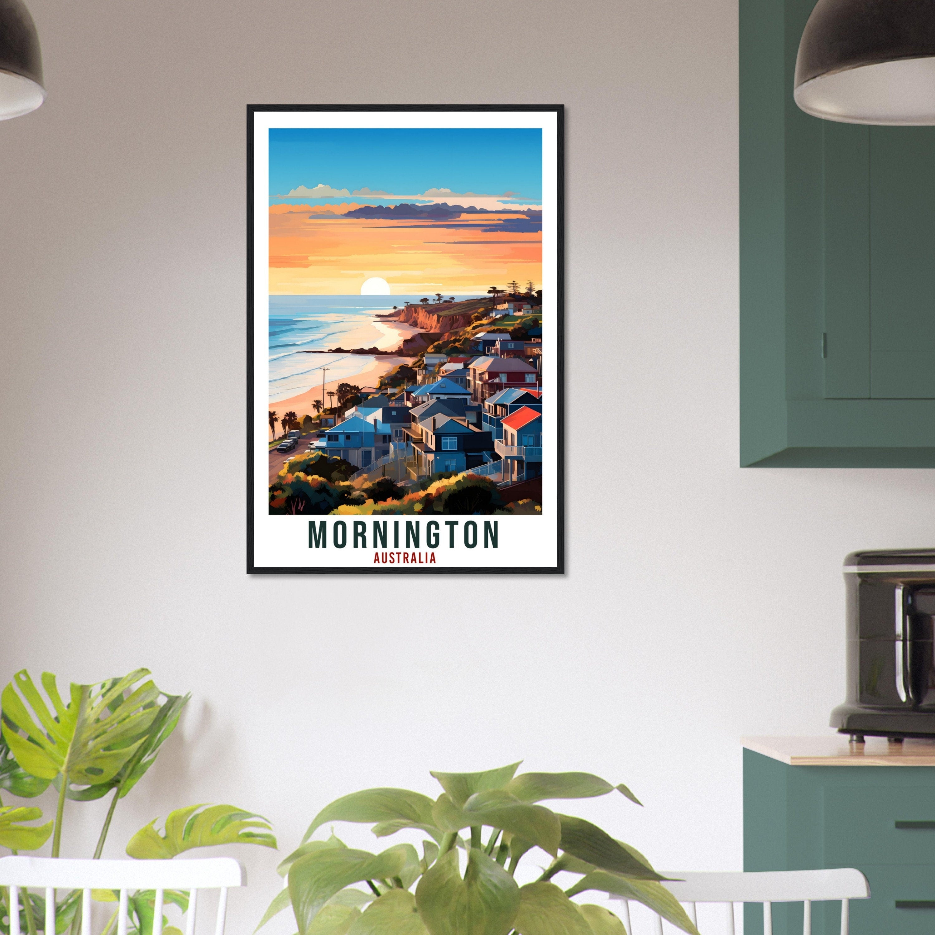 Mornington Travel Poster Wall Art Mornington Australia Decor Artwork Mornington Art Gifts Mornington Travel Print Australian Art Lover Gift