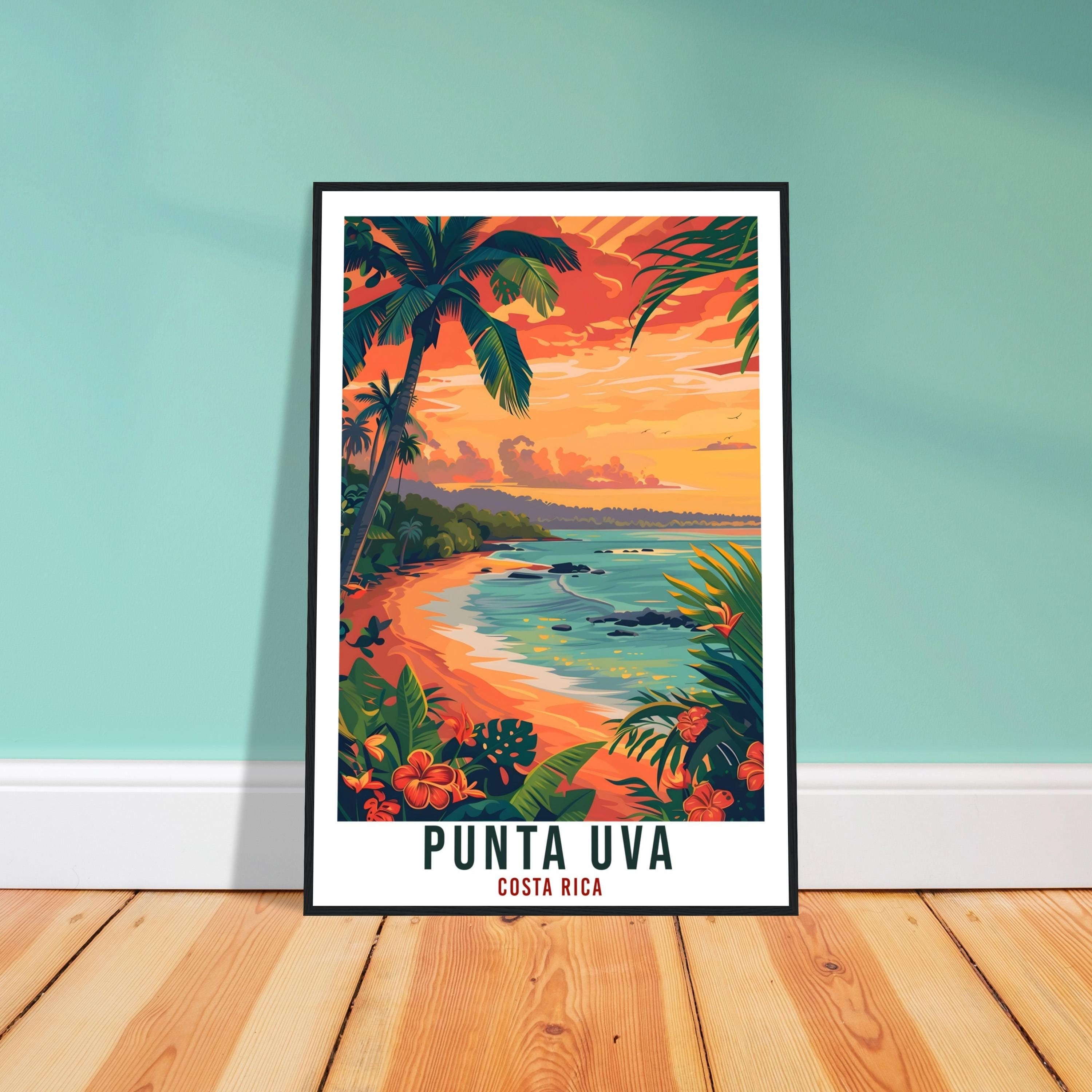 Punta Uva Costa Rica Travel Print Wall Art Wall Hanging Home Décor Punta Uva Gift Landmark Artwork Travel Art Costa Rica City Travel Poster