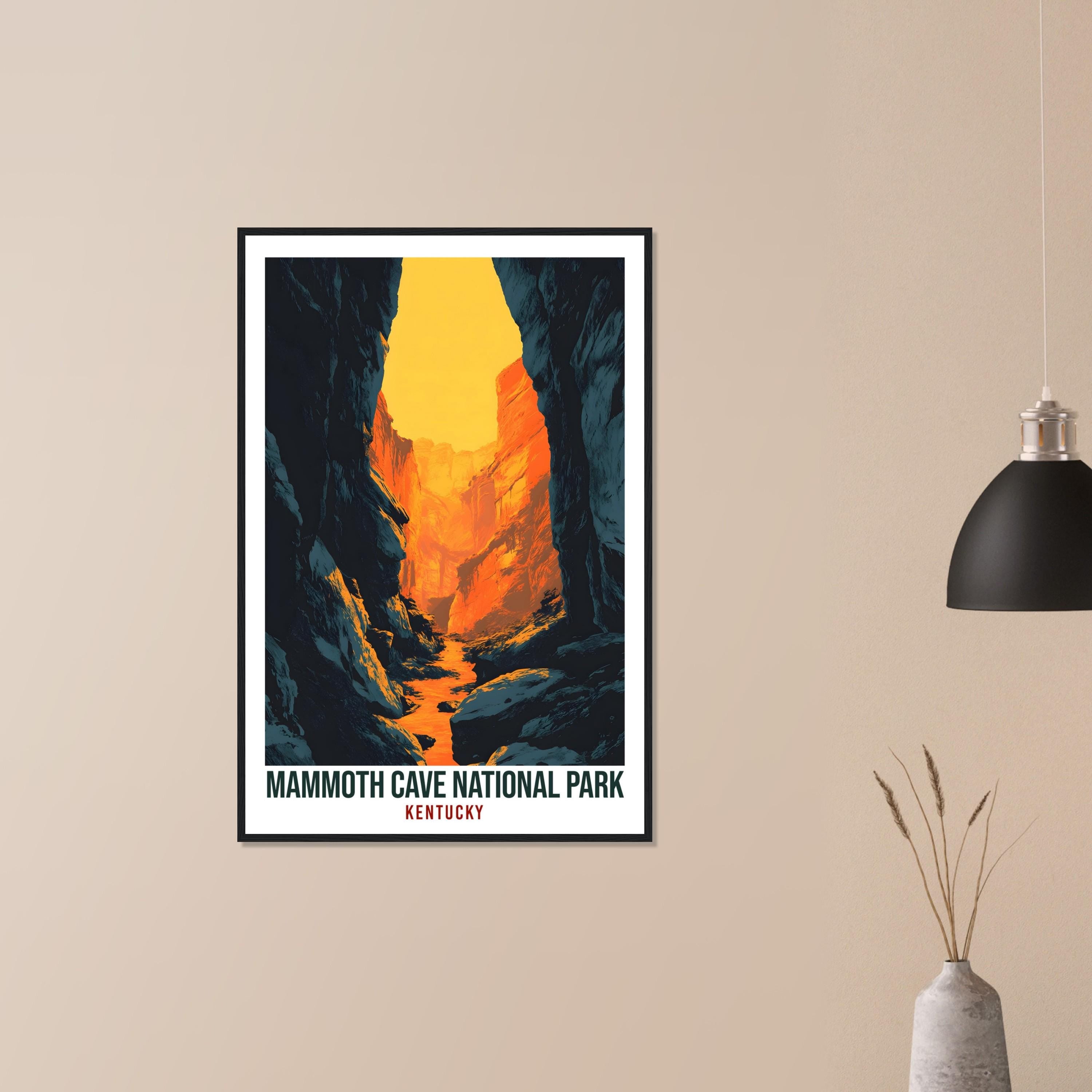 Mammoth Cave National Park Kentucky USA Travel Print Wall Art Wall Hanging Home Décor Mammoth Cave Gift Travel Art USA Artwork Travel Poster