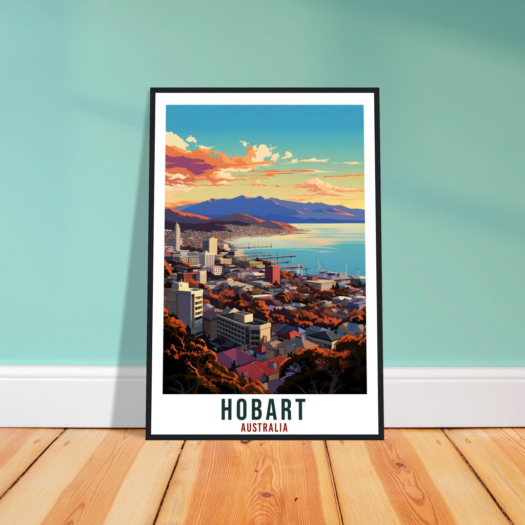 Hobart Travel Poster Wall Art Hobart Australia Home Décor Artwork Wall Hanging Hobart Art Gift Hobart Travel Print Australian Art Lover Gift