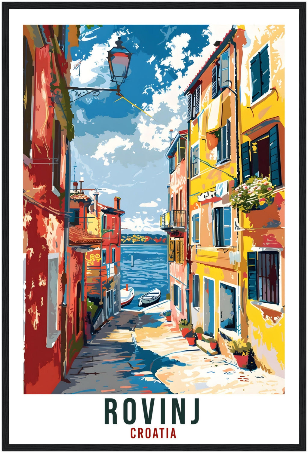 Rovinj Travel Print Croatia Wall Art Wall Hanging Home Décor Rovinj Gift Croatian Landmark Artwork Gift Croatia Rovinj Holiday Travel Poster