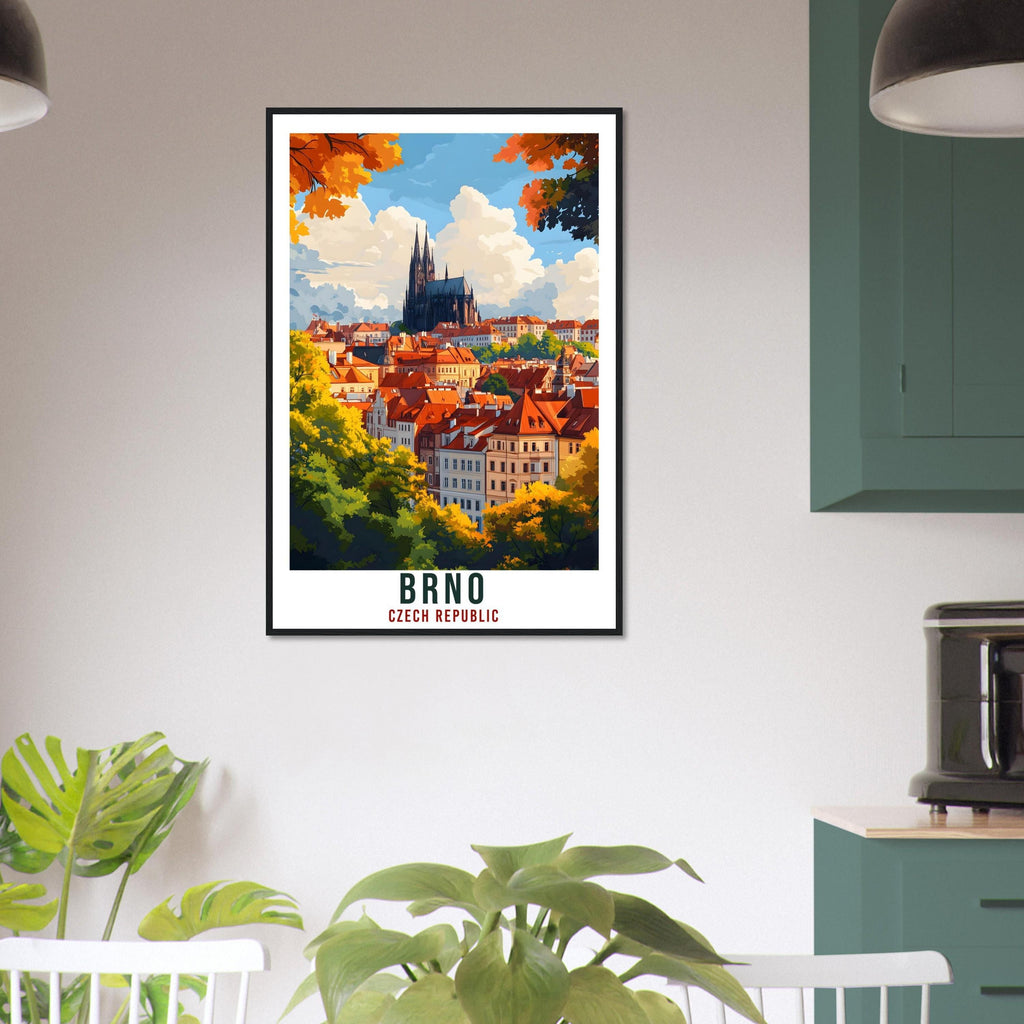 Brno Travel Print Czech Republic Home Decor Brno Wall Art Gift Wall Hanging Art Lover Brno Czechia Artwork Travel Poster Travel Artwork
