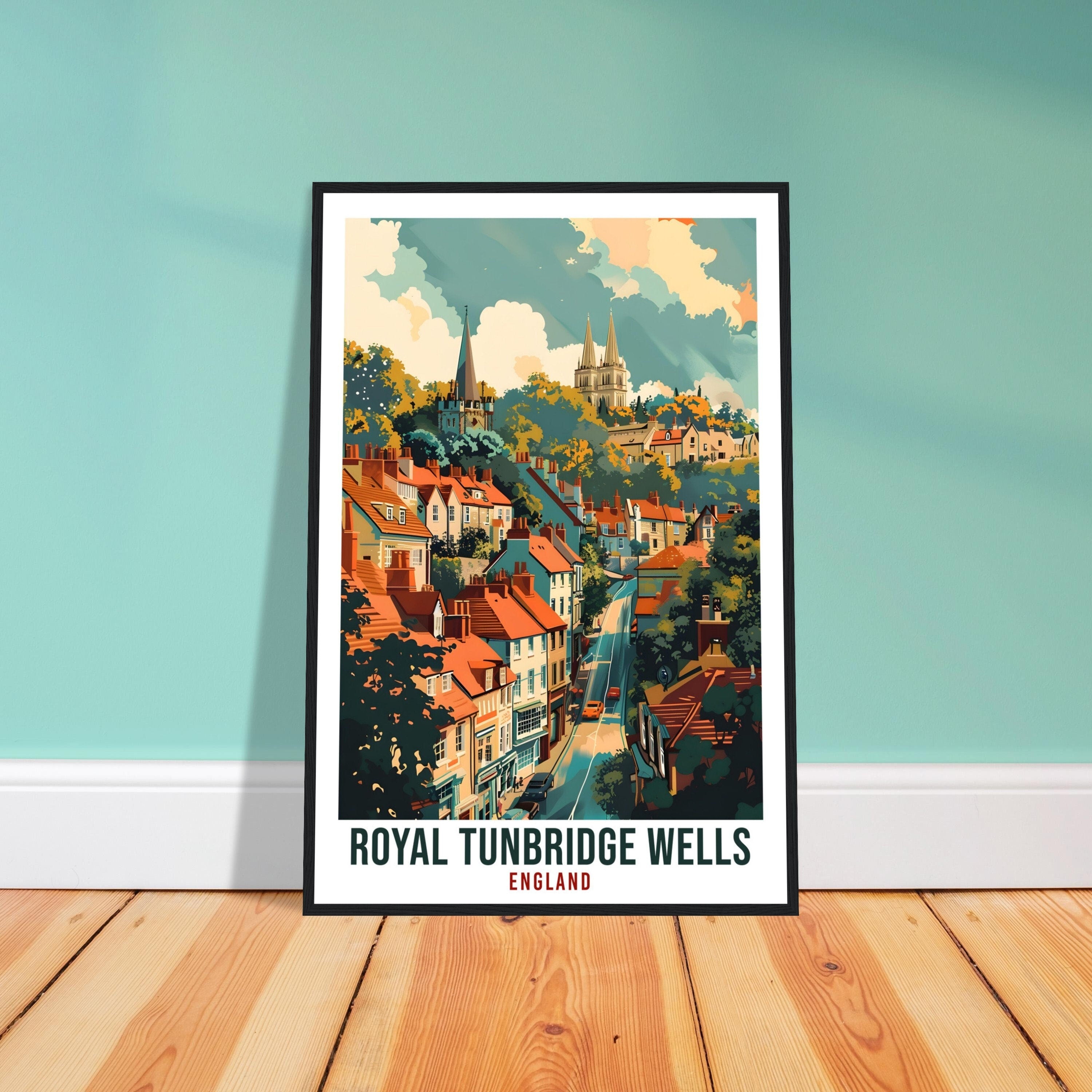 Royal Tunbridge Wells Travel Print Wall Art Wall Hanging Home Living Décor Tunbridge Wells Gift Art Lovers UK Artwork England Travel Poster