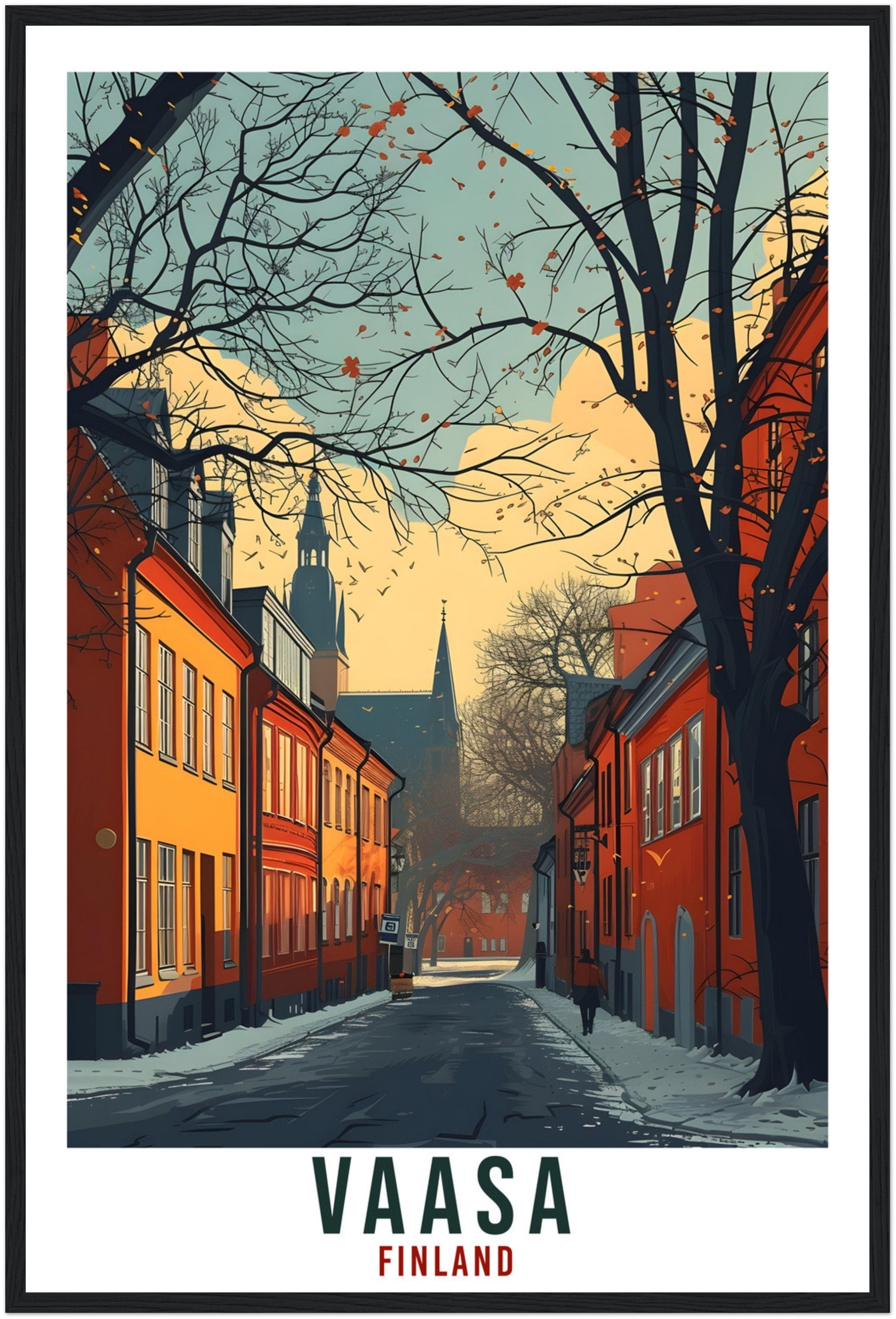 Vaasa Finland Travel Print Wall Art Vaasa Wall Hanging Home Décor Vaasa Gift Art Lovers Finland Artwork Gift Print Vaasa Landmark Poster