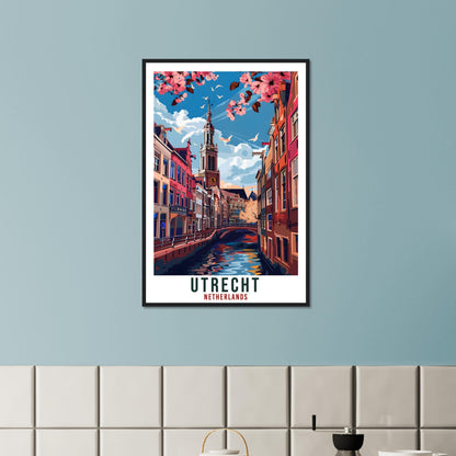 Utrecht Travel Print Holland Wall Art Wall Hanging Home Décor Utrecht Gift Art Lovers Gift Dutch Artwork Gift The Netherlands Travel Poster