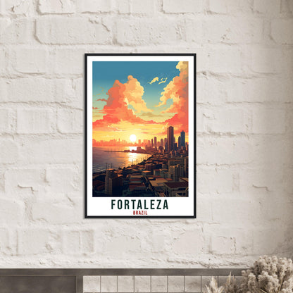 Fortaleza Travel Print Wall Art Fortaleza Brazil Wall Hanging Artwork Fortaleza Art Gifts Fortaleza Travel Poster Brazil City Art Lover Gift