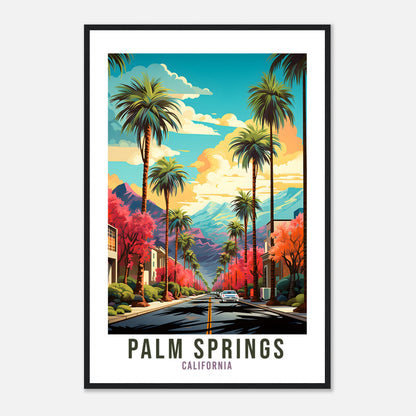 Palm Springs Travel Print Wall Art Palm Springs Sunset Wall Hanging Home Décor Palm Springs Gift Art Lovers California Art Print Gift