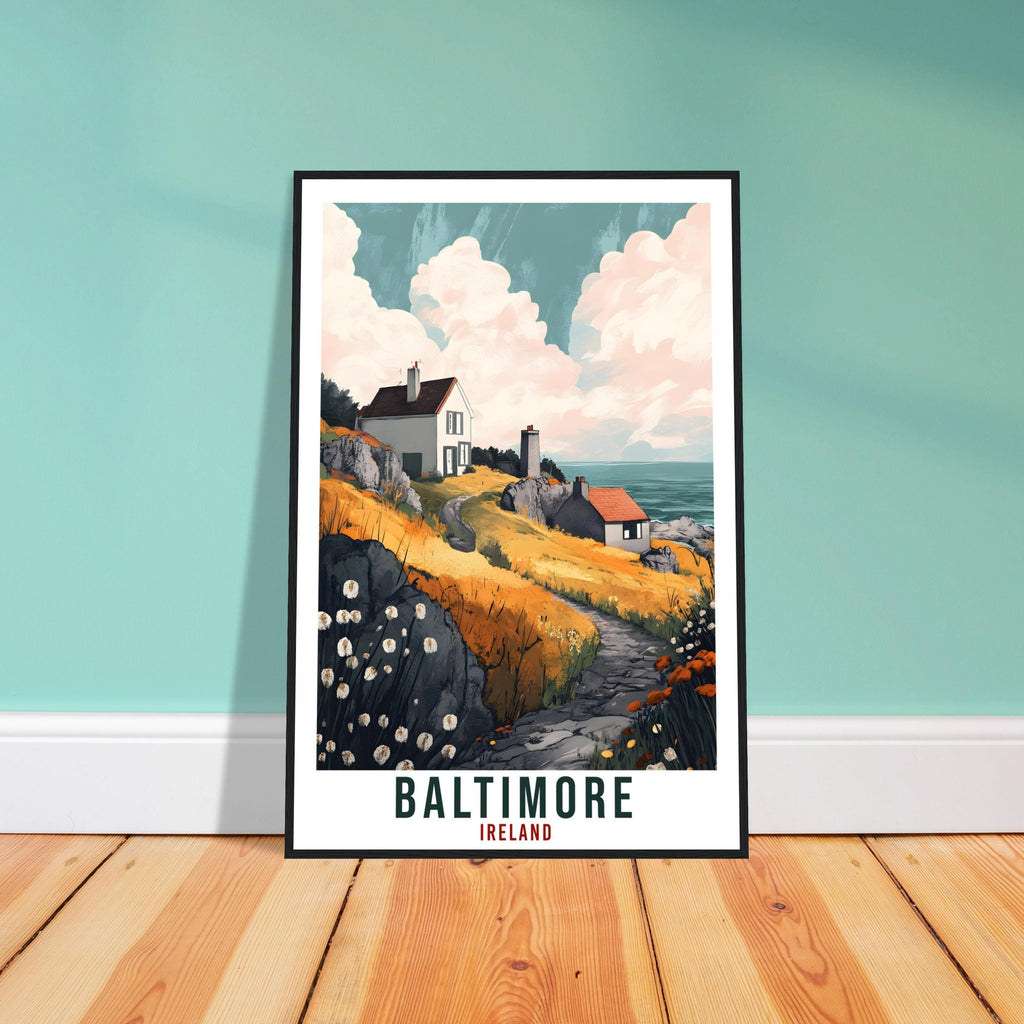 Baltimore Travel Print Ireland Home Decor Baltimore Wall Art Gift Wall Hanging Art Lover Cork Irish Artwork Travel Poster Ireland Travel Art