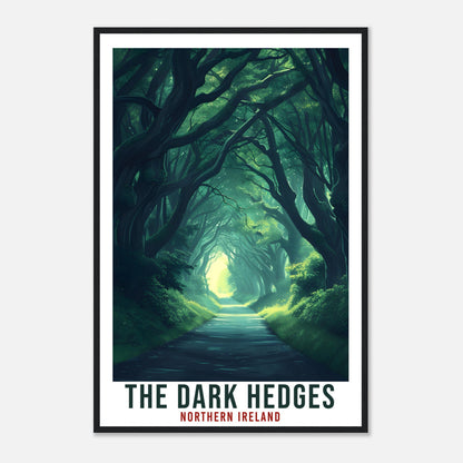 The Dark Hedges Northern Ireland Travel Poster Home Decoration Wall Art Gift Wall Hanging Art Lover Irish Coast Artwork Ireland Travel Print