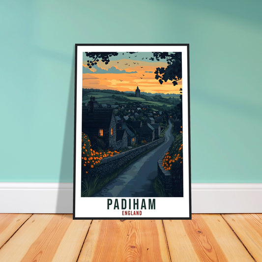 Padiham Travel Print England Home Decor Padiham Wall Art Gift Wall Hanging Art Lover Padiham England Artwork Travel Poster Travel Art