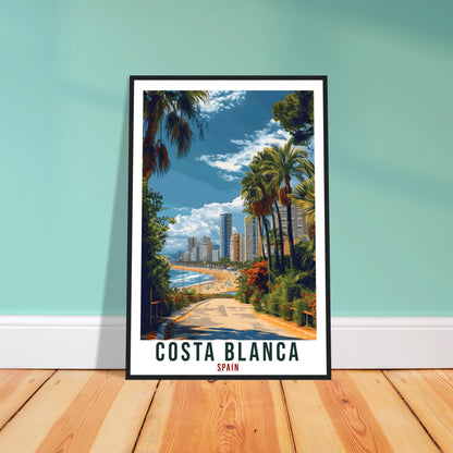 Costa Blanca Travel Print Spain Home Decoration Spanish Coast Wall Art Gift Wall Hanging Art Lover Spain Artwork Costa Blanca Travel Poster