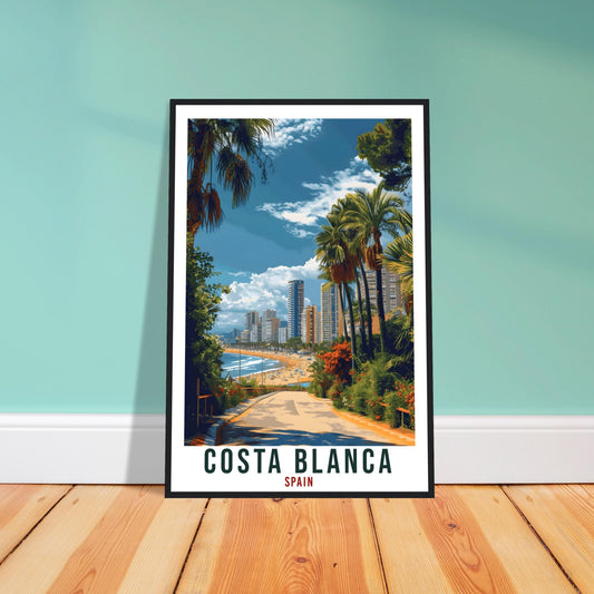 Costa Blanca Travel Print Spain Home Decoration Spanish Coast Wall Art Gift Wall Hanging Art Lover Spain Artwork Costa Blanca Travel Poster