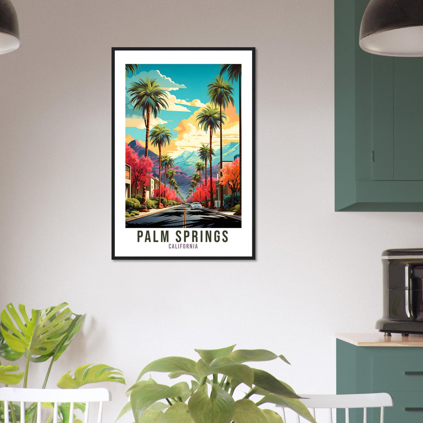 Palm Springs Travel Print Wall Art Palm Springs Sunset Wall Hanging Home Décor Palm Springs Gift Art Lovers California Art Print Gift