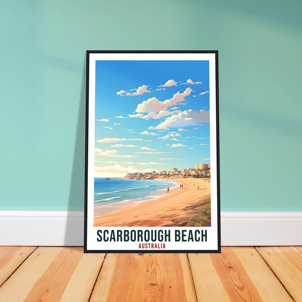 Scarborough Beach Travel Poster Wall Art Scarborough Australia Home Décor Artwork Art Gifts Travel Print Australian Beach Art Lovers Gift