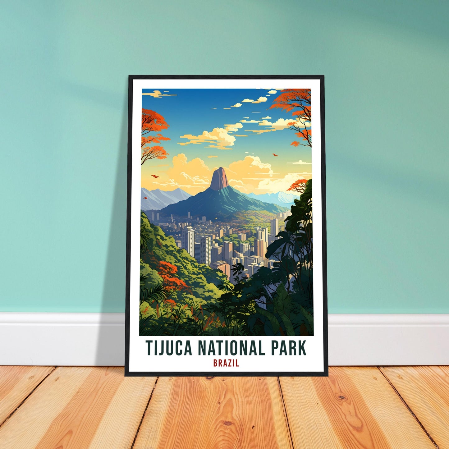 Tijuca National Park Travel Print Wall Art Tijuca National Park Brazil Wall Hanging Artwork Art Gifts Tijuca Travel Poster Brazil Art Lovers