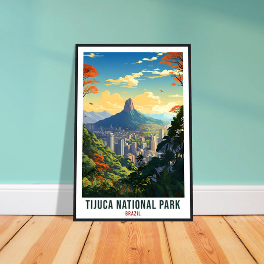Tijuca National Park Travel Print Wall Art Tijuca National Park Brazil Wall Hanging Artwork Art Gifts Tijuca Travel Poster Brazil Art Lovers