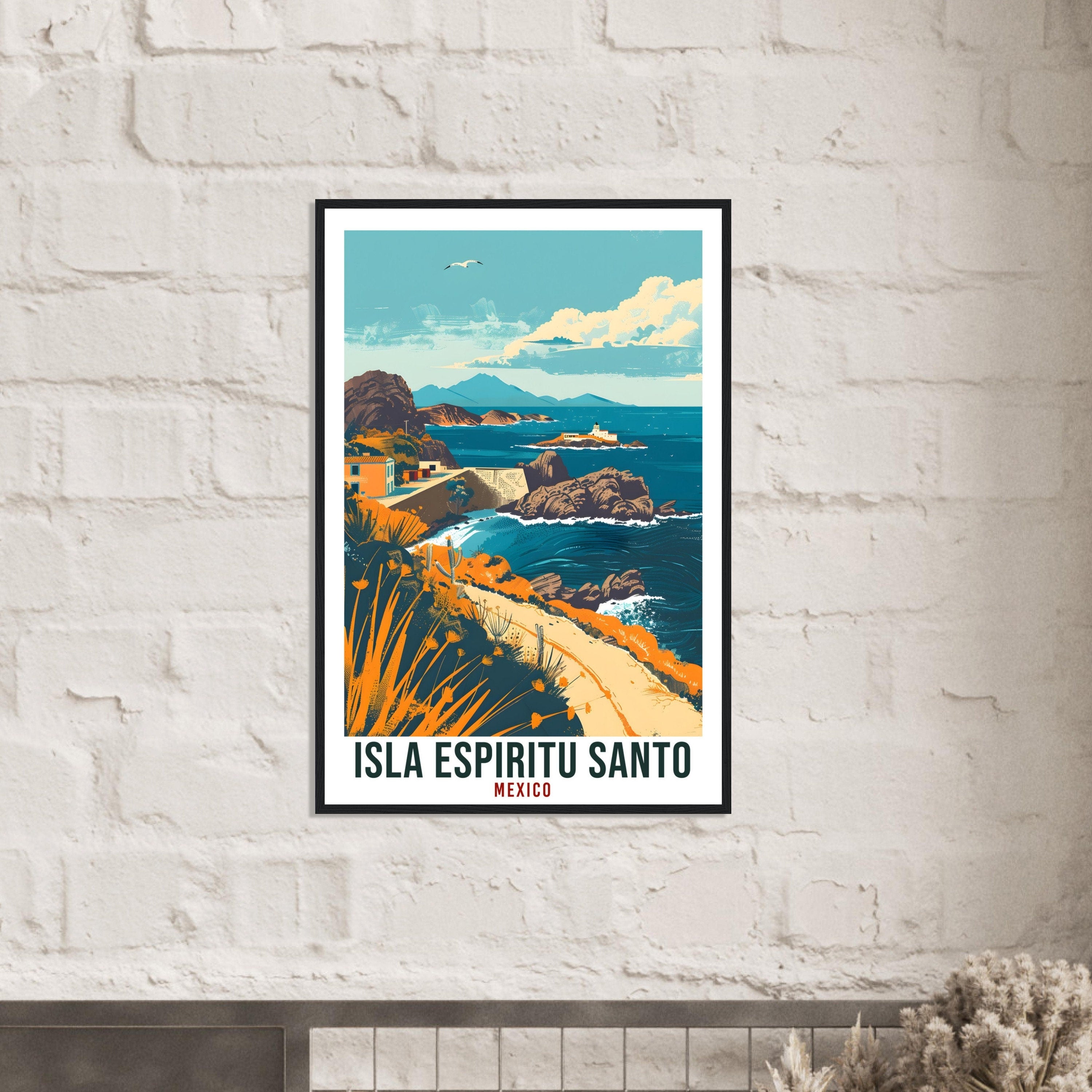 Isla Espiritu Santo Mexico Travel Print Mexico Wall Art Home Décor Espiritu Santo Gift Mexico Home Artwork Gift South America Travel Poster
