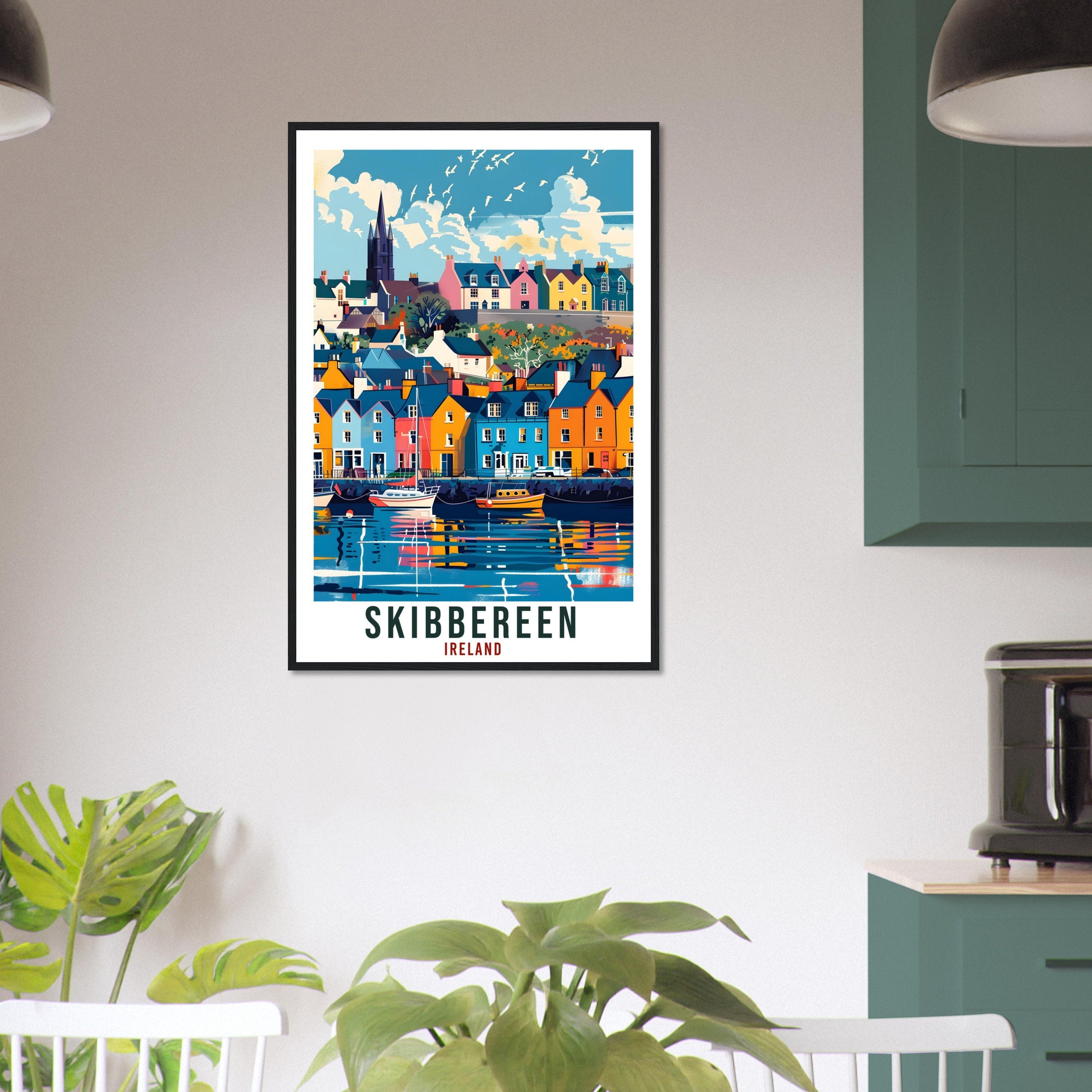 Skibbereen Travel Poster Ireland Wall Art Wall Hanging Home Living Décor Skibbereen Gift Art Lovers Irish Artwork Gift Ireland Travel Print