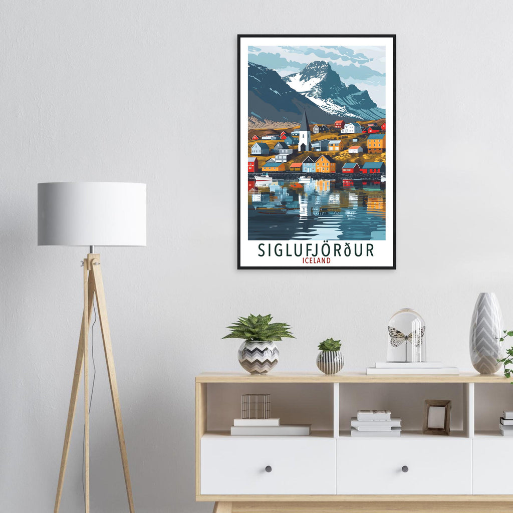 Siglufjördur Iceland Travel Print Wall Art Wall Hanging Home Décor Siglufjördur Gift Travel Art Iceland Artwork City Landscape Travel Poster