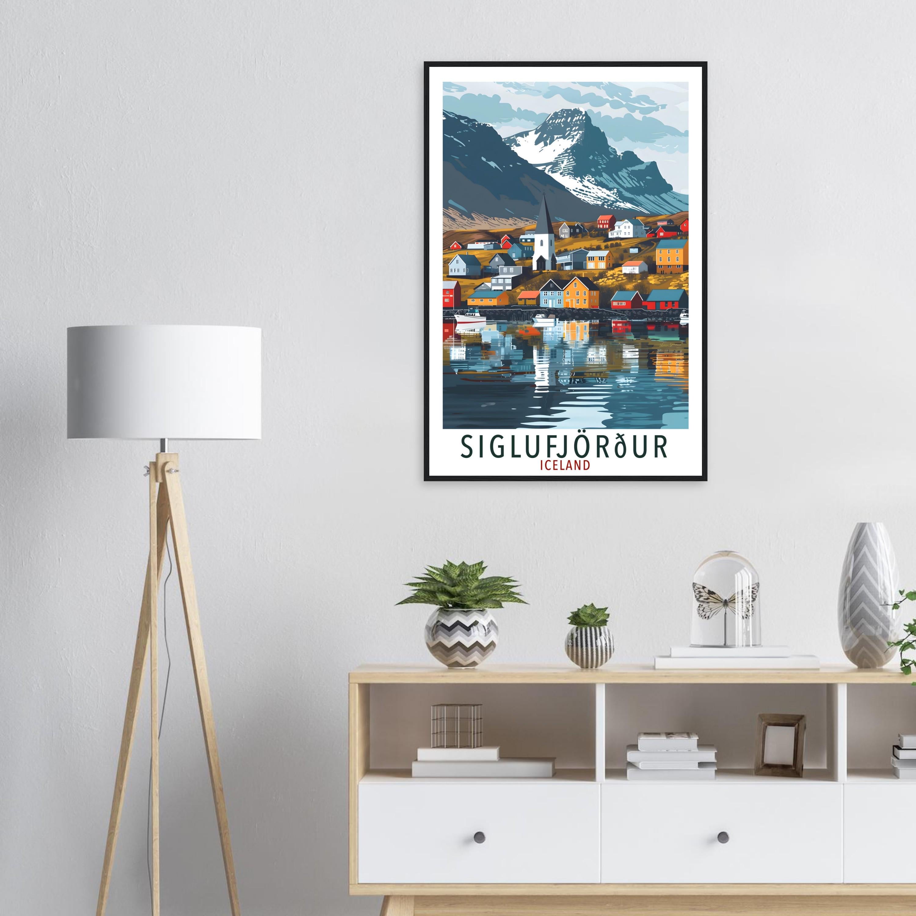 Siglufjördur Iceland Travel Print Wall Art Wall Hanging Home Décor Siglufjördur Gift Travel Art Iceland Artwork City Landscape Travel Poster