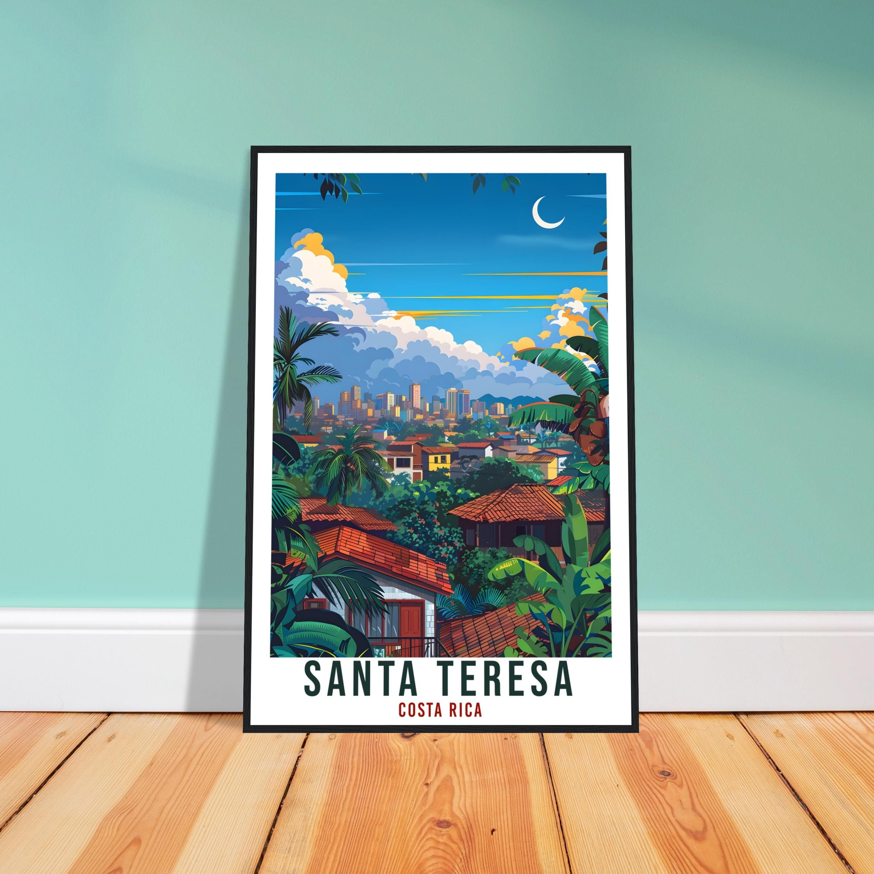 Santa Teresa Costa Rica Travel Print Wall Art Wall Hanging Home Décor Santa Teresa Gift Artwork Travel Art Costa Rica City Travel Poster