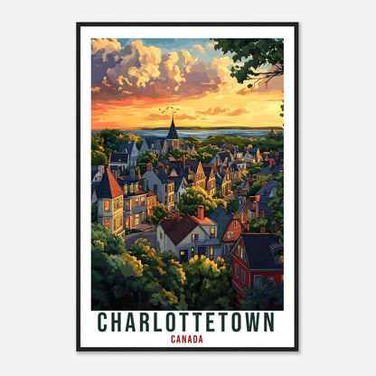 Charlottetown Travel Print Canada Home Decor PLACE Wall Art Gift Wall Hanging Art Lover Charlottetown Canadian Artwork Travel Poster Art