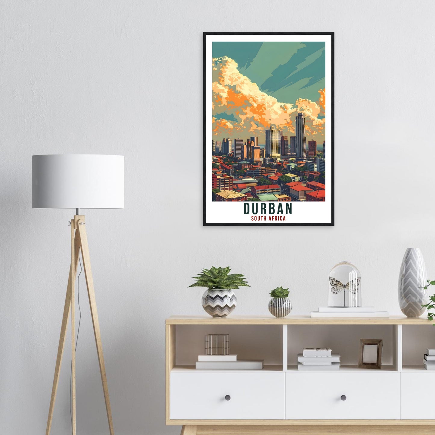 Durban South Africa Travel Poster Wall Art Wall Hanging Home Décor Durban Gift Art Lovers Artwork Gift Print South African Landmark Print