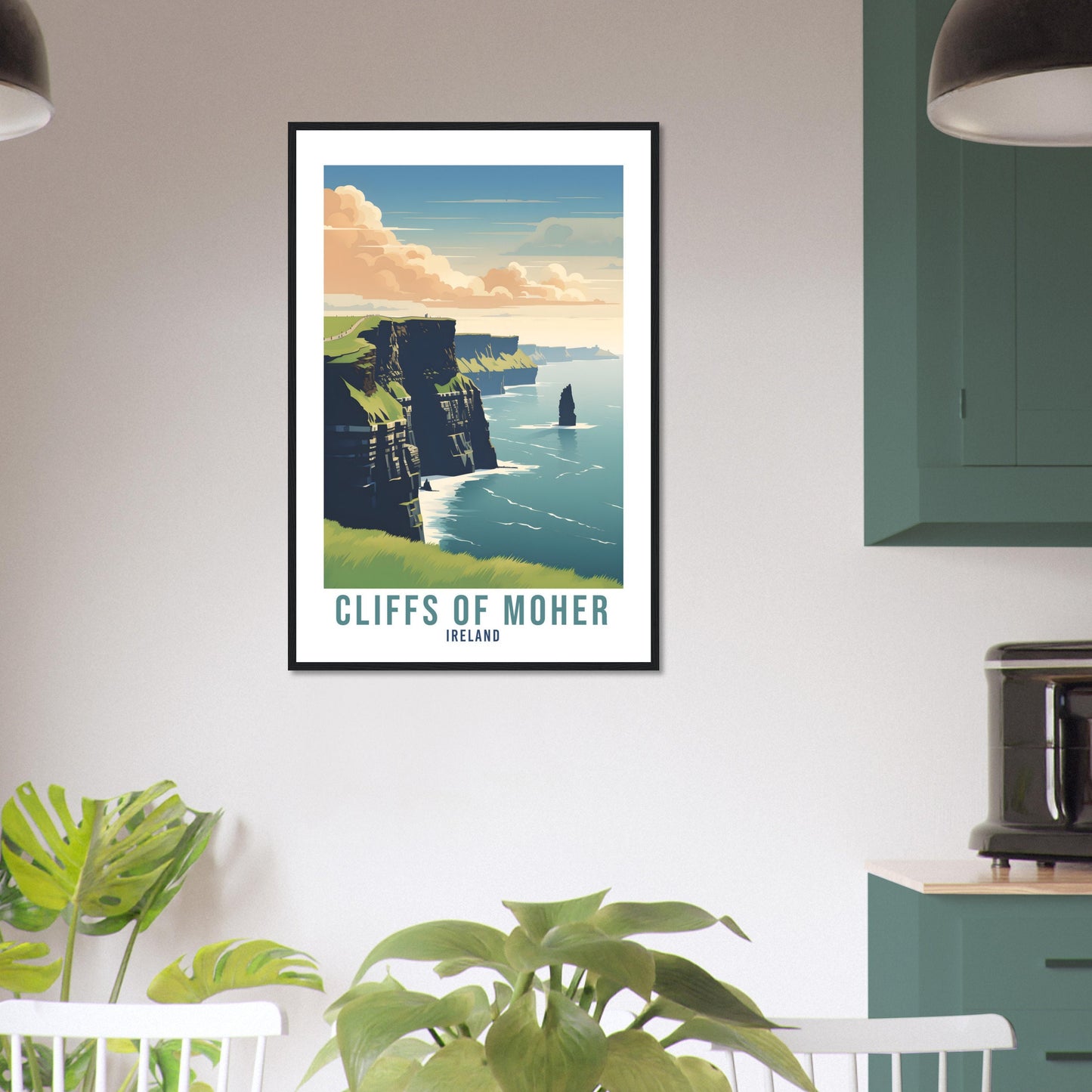 Cliffs Of Moher Travel Print Ireland Co. Clare Seaside Coastal Landscape Wall Hanging Cliffs Of Moher Artwork Gift Irish Coast Poster Gift