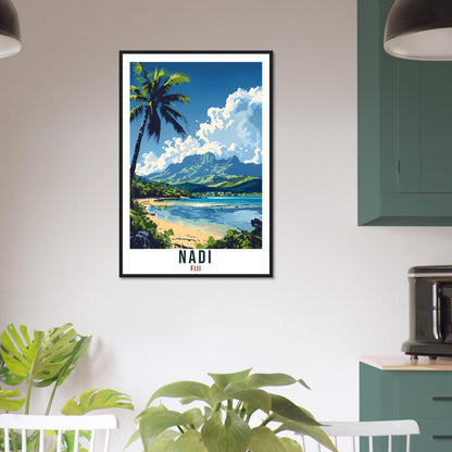 Nadi Fiji Travel Print Fiji Wall Art Wall Hanging Home Décor Nadi Gift Fiji Islands Landmark Artwork Travel Art Nadi Fijian Travel Poster