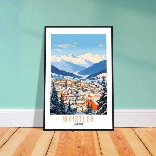 Whistler Travel Print Wall Art Whistler Canada Wall Hanging Home Decoration Whistler Gift Cityscape Wall Art Print Whistler Canada Poster