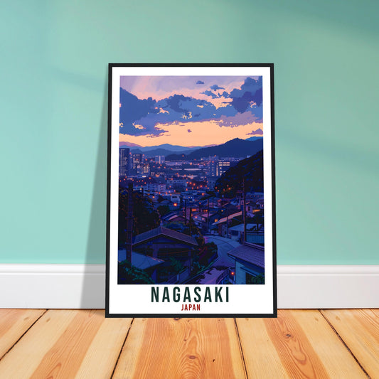 Nagasaki Japan Travel Print Home Decoration Wall Art Gift Wall Hanging Art Lover Japanese Artwork Japan Nagasaki Travel Poster City Print