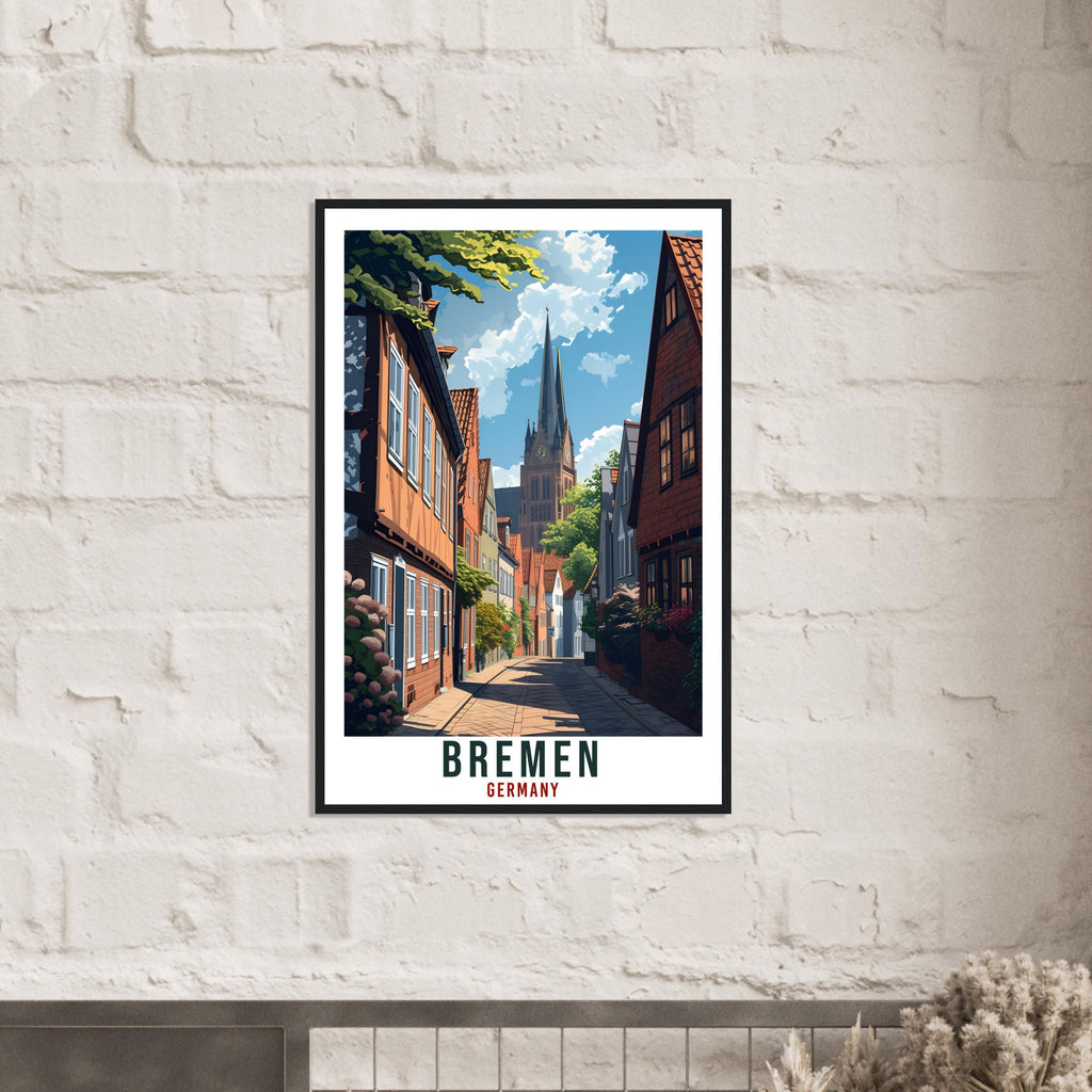 Bremen Print Travel Gift Germany Home Decoration Bremen German Wall Art Gift Wall Hanging Art Lover Germany Artwork Bremen Travel Poster