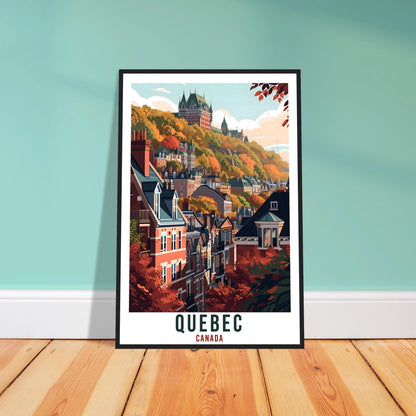 Quebec Travel Poster Wall Art Quebec Canada Wall Hanging Home Décor Quebec Gift Art Lovers Canadian Art Lover Gift Quebec Travel Print