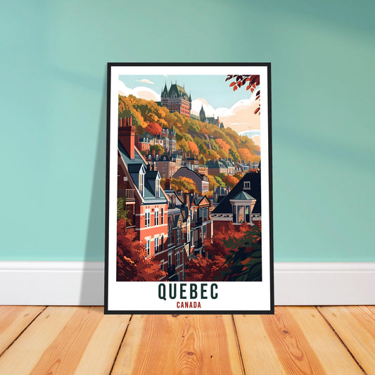 Quebec Travel Poster Wall Art Quebec Canada Wall Hanging Home Décor Quebec Gift Art Lovers Canadian Art Lover Gift Quebec Travel Print