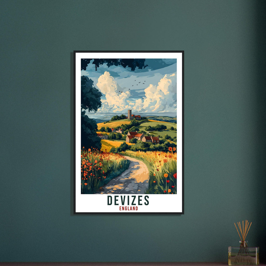 Devizes Travel Print England Home Decor Devizes Wall Art Gift Wall Hanging Art Lover Devizes England Artwork Travel Poster UK Travel Art