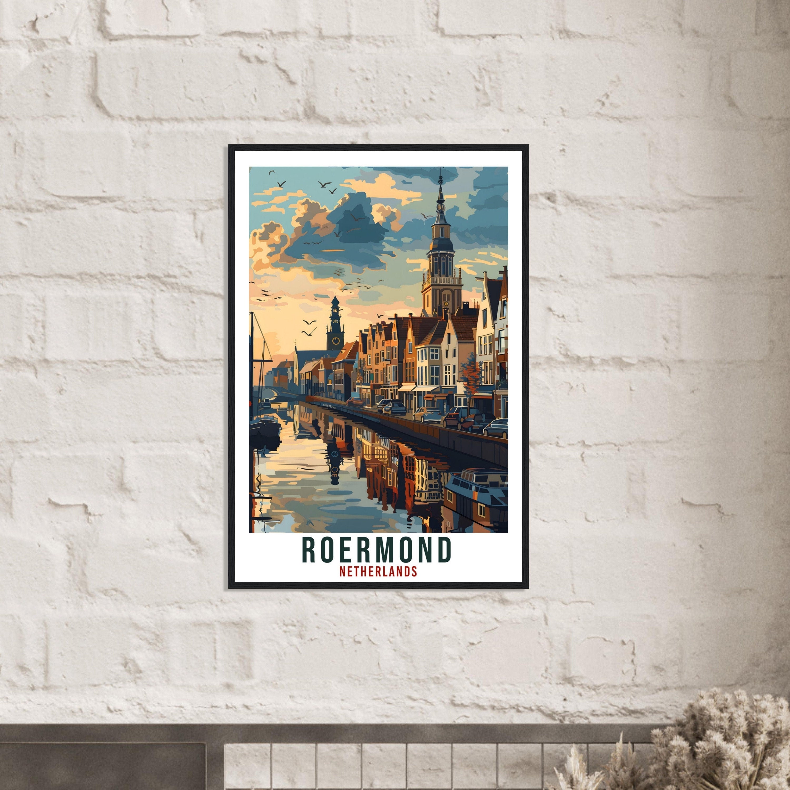 Roermond Travel Print Holland Wall Art Wall Hanging Home Décor Roermond Gift Art Print Gift Dutch Artwork Gift The Netherlands Travel Poster