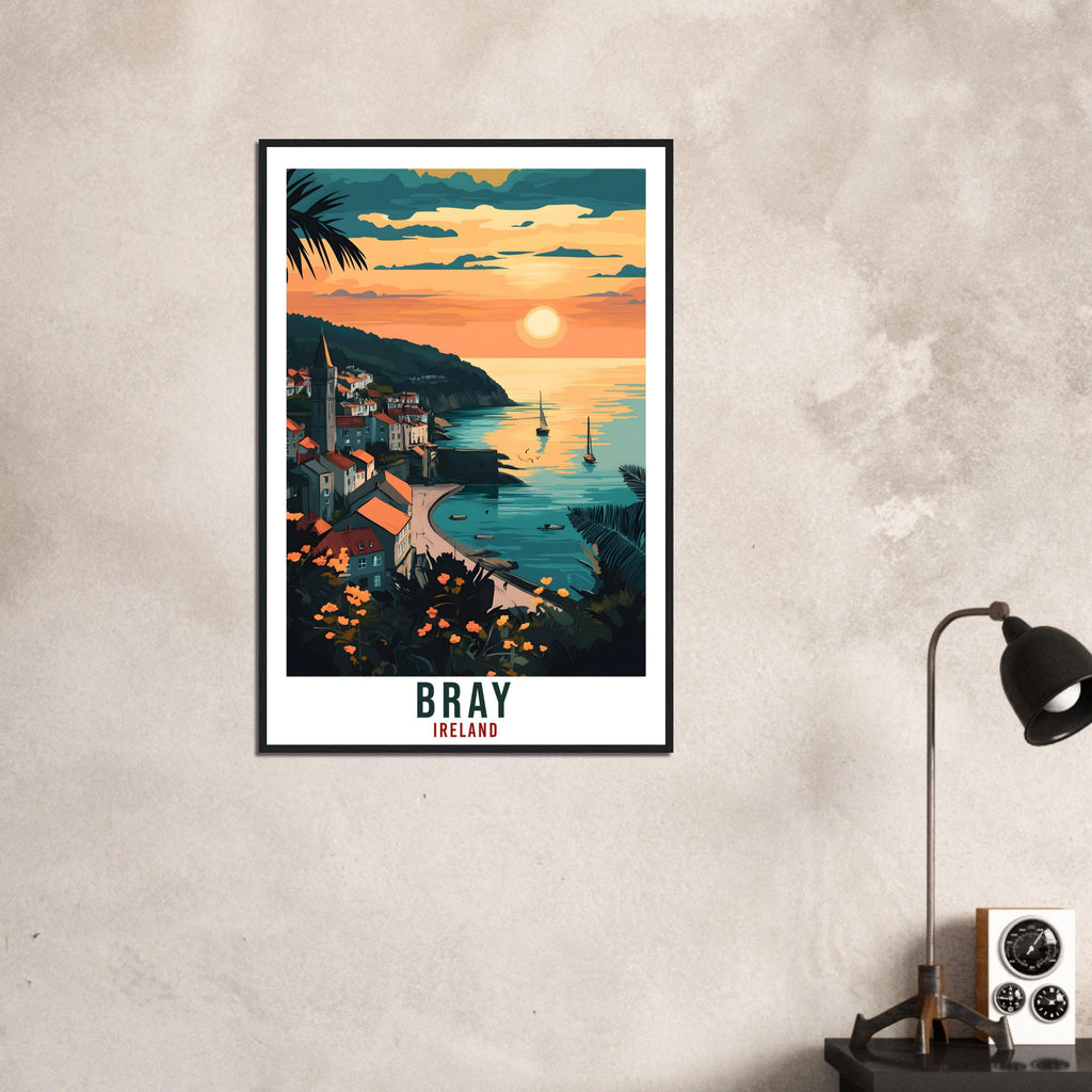 Bray Travel Print Ireland Home Decor Bray Wall Art Gift Wall Hanging Art Lover Bray Irish Artwork Travel Poster Ireland Wicklow Travel Art