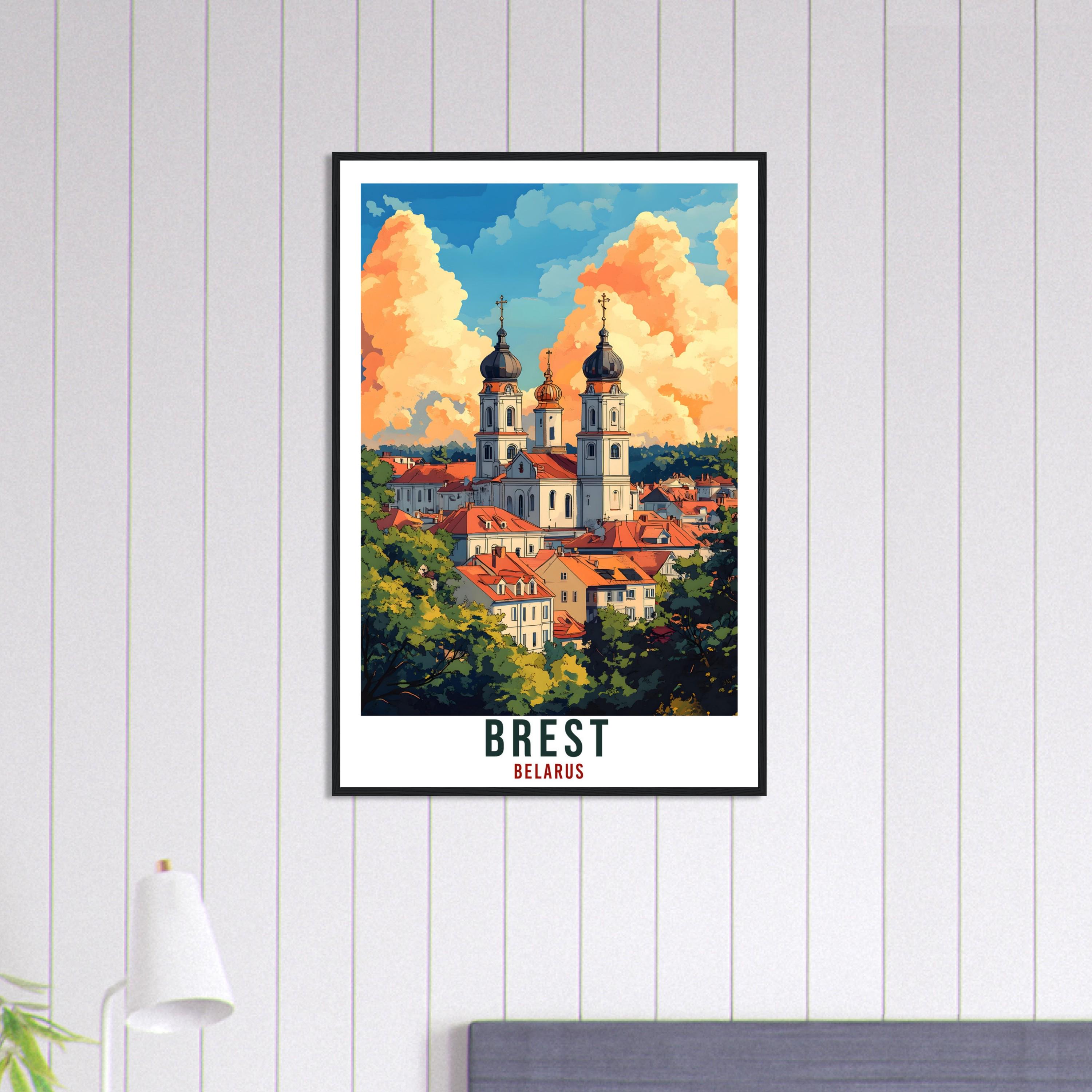 Brest Travel Print Belarus Home Decor Brest Belarus Wall Art Gift Wall Hanging Art Lover Brest Belarusian Artwork Travel Poster Art Belarus