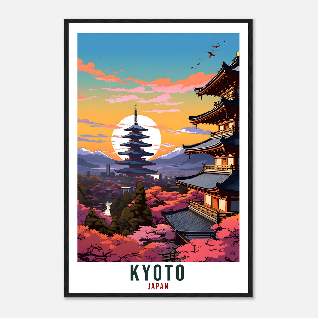 Kyoto Travel Print Japan Home Decoration Wall Art Gift Wall Hanging Art Lover Japanese Artwork Japan Kyoto Travel Poster Cityscape Print
