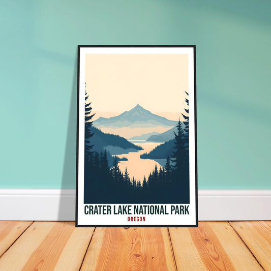 Crater Lake National Park USA Travel Print Wall Art Wall Hanging Home Décor Crater Lake Gift Travel Art USA Oregon Artwork Travel Poster