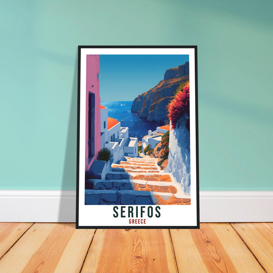 Serifos Travel Print Greece Home Decoration Serifos Greek Island Wall Art Gift Wall Hanging Art Lover Greece Artwork Serifos Travel Poster